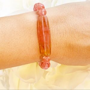 Handcrafted gemstone stretch bracelet